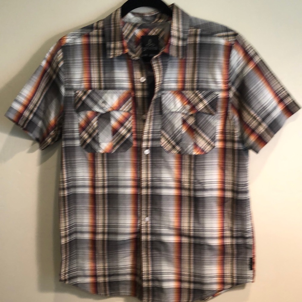 Prana men’s short sl buttondown shirt sz SML
